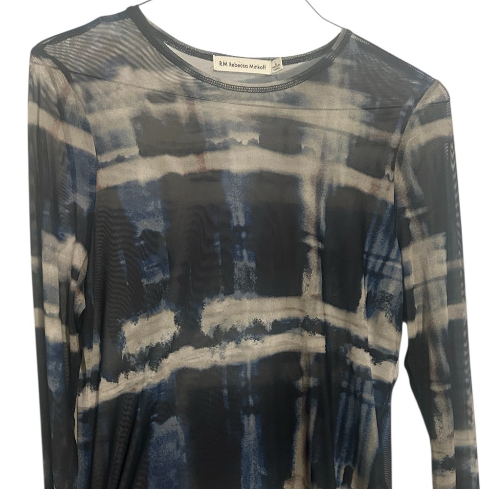 Long sleeve Sheer Patterned Top - image 10